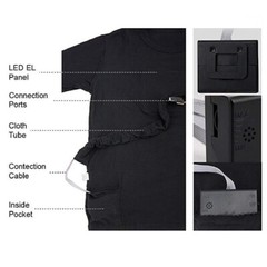 Iron Man LED T-shirt Sound Activated Equalizer Flashing Costume Party Cosplay