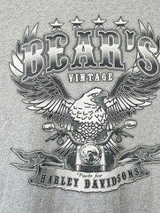 Men’s Bear’s Vintage Gray Eagle Graphic T-Shirt XL Biker Moto