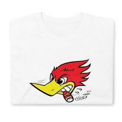 VINTAGE WILD WOODPECKER HOT ROD T-SHIRT – 60’S CARS CUSTOM HOT RODS