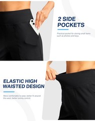 Women’s Athletic Shorts 6″ High Waisted Stretchy Bermuda Shorts for Women Qui…