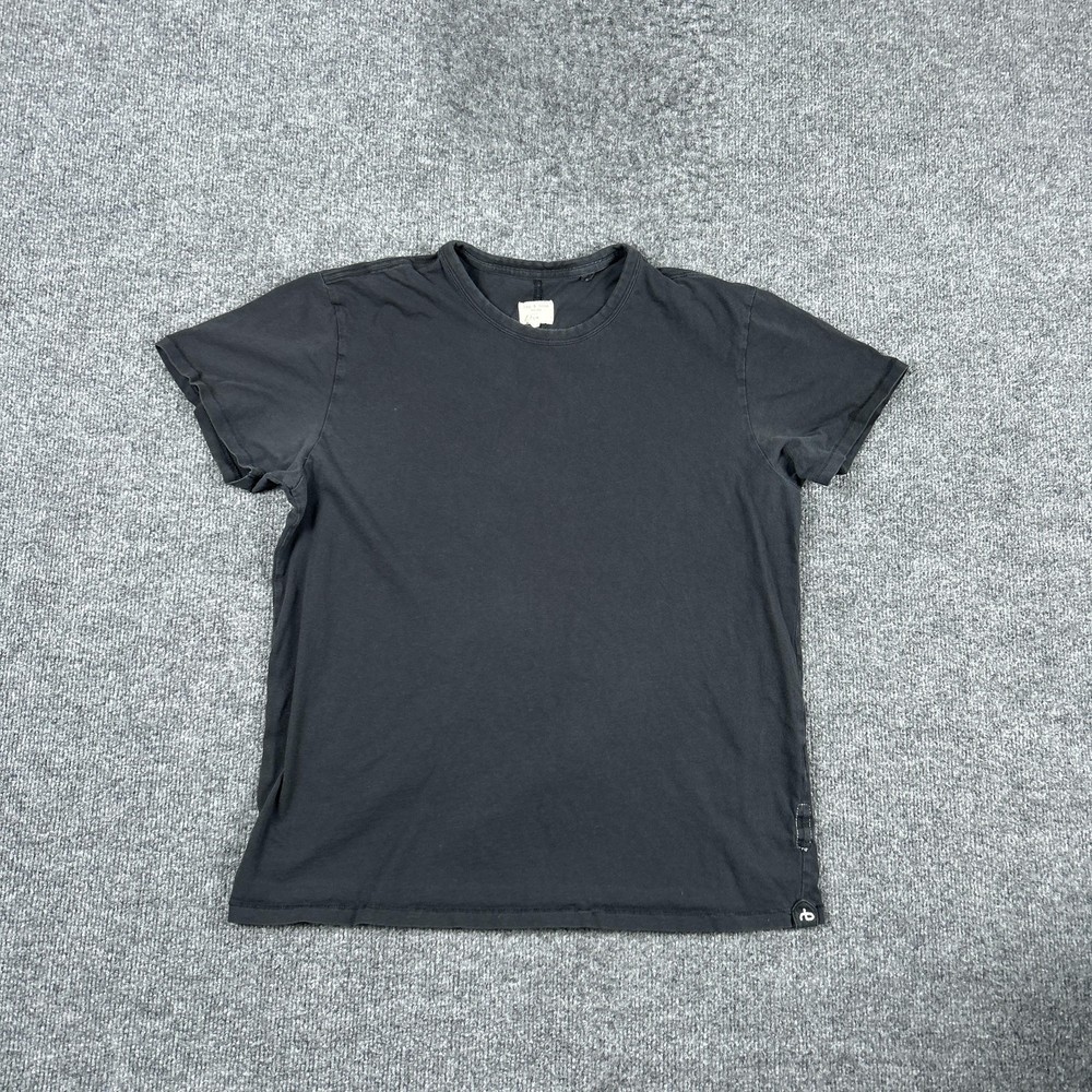Rag & Bone Shirt Mens Large Black Organic Cotton Crewneck Tee Soft Basic