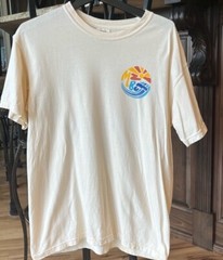 Comfort Colors Beach Tee Shirt Mens Medium Womens Short Sleeve Beige
