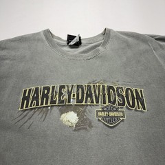 Harley Davidson Tee Shirt Mens 2XL Green Birmingham AL Sloss Furnaces Eagle Y2K