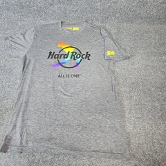 Hard Rock Cafe New York Shirt Mens Large Gray Rainbow Pride Mercury Graphic Tee