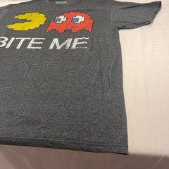 Pac-Man Bite Me Gray Stressed XL T-Shirt C-Life Group Ltd.Mexico