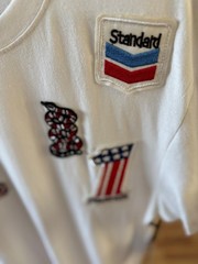 Maxi Milian Patchwork Graphic T-Shirt White Large USA Racing Streetwear Tee
