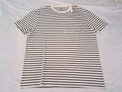 NWT J.Crew Size L Relaxed Vintage Wash T-Shirt Stripe Ivory Navy Lancet BZ100