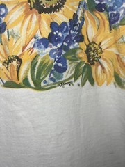 Vintage 1996 Sunflowers Outdoor Nature Art T-Shirt Large White USA Made FOTL SEE