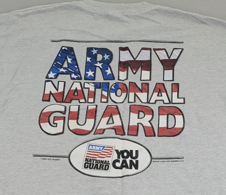 Army National Guard Shirt Mens XL Gray Graphic Military Recruiting Tee