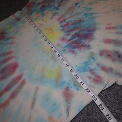Hanes Tie Dye Short Sleeve Comfort Soft T-Shirt XL Pastel Pink Blue Yellow