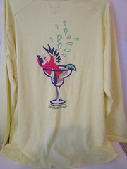Margaritaville Parrothead Club UPF50 Long Sleeve T-Shirt Elfin Yellow Size XL