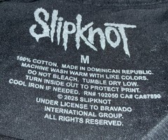 Slipknot T Shirt M Black Surfacing Cover Barcode Logo Double Sided NEW *hole