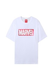 Marvel x TOPTEN 10 (Korea) Red Foil Marvel logo Mens T shirt Size : Medium