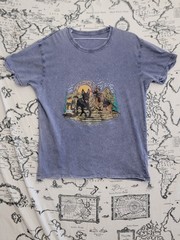 HSK Men’s Graphic T-Shirt XL German Shepherd Dog Print Mineral Wash Cotton