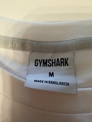 Gymshark White Solid Crew Neck Short Sleeve T-Shirt Men’s Regular M
