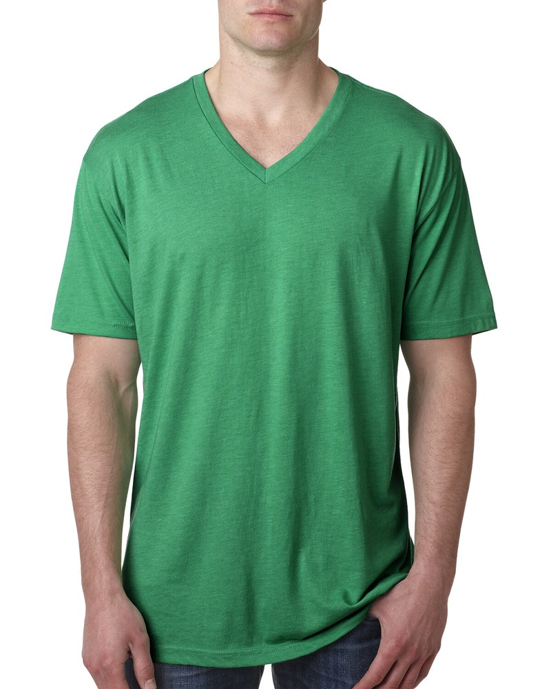 Next Level 6040 Men’s Cotton Polyester Rayon Triblend V Neck Tee Top T-Shirt