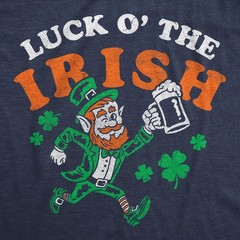 Mens Funny T Shirts Luck O The Irish Sarcastic St Patricks Day Tee For Men
