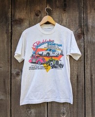90s vintage car racing t shirt single stitch seam Studebaker classic car retro