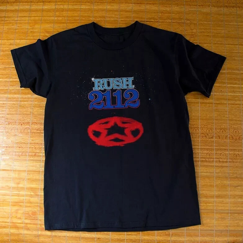 Rush 2112 Album Reprint T-Shirt Vintage Rock Band Graphic S-4XL