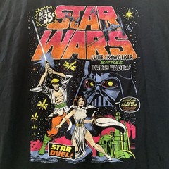 Star Wars Black Retro Comic Book Cover Luke Darth Vader Mad Engine, Large