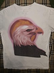 Travis Scott Birds In The Trap Airbrush Eagle Concert Tour Shirt Men Large White