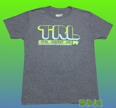 New MTV TRL Total Request Live 1998 Logo Gray Mens Vintage Classic T-Shirt
