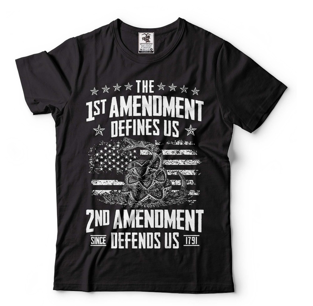 The 1st Amendment Defines US Shirt 2nd Amendment Shirt USA Flag Patriotic Tee