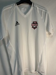 Adidas Climacool Soccer Jersey Shirt Men’s XL White V Neck Soccer 2017 Jersey