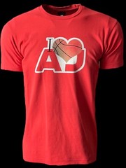 ARMANI JEANS mens designer t-shirt coral colour limited regular size M