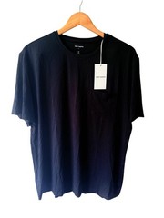Cozy Earth Men’s Bamboo Stretch-Knit Short Sleeve Tee Lounge Shirt Black Size L