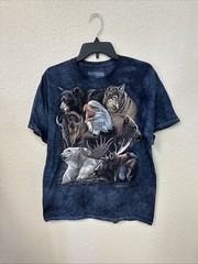 The Mountain/3D TEES Wilderness Animals Short Sleeve Shirt – MEN’S SIZE LARGE