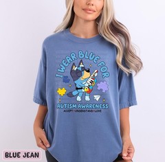 Autism Awareness Comfort Colors Shirt I Wear Blue Autism Neurodiversity