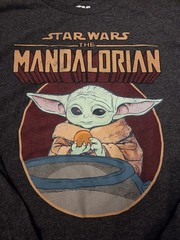 Star Wars Mandalorian Dark Gray Long Cuffed Sleeve Sz XXL T Shirt
