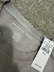NWT American Eagle Tie Dye Soft Standard Fit T-Shirt Gray Short Sleeve M