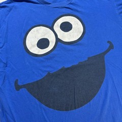 Vintage Sesame Street Cookie Monster T-Shirt Adult Large Big Face 2009 Promo Y2K