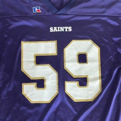 Vintage/Y2K Russell Athletic New Orleans Saints purple jersey 59 Size XL