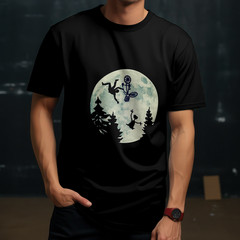 E.T. BIKE CRASH T-Shirt | Classic Spielberg Film Tee | 1980s Sci-Fi Movie Top