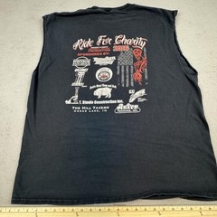 Ride For Charity Shirt Mens 2XL Black Sleeveless 2016 Nathan C Splant Foundation