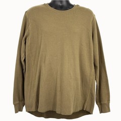 The North Face Waffle Knit Thermal Shirt Mens XL Olive Green Long Sleeve A5A8F