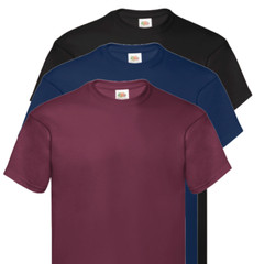 mens fruit of the loom t shirts 5 3 Pack Unisex Plain Cotton Bulk T-Shirt Mixed