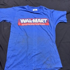 Vintage WalMart T-Shirt Mens Size M Large USA Single Stitch Adult Distressed