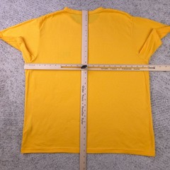 VTG Polo Sport Shirt Men Large Yellow Logo Spellout RLX Ralph Lauren Made In USA