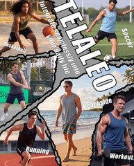 5 Pack Men’s Workout Tank Tops Sleeveless Mesh Muscle Gym Shirt Quick Dry Bla…