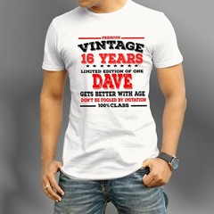 Men’s Personalised 50th Birthday T-Shirt Add Name & Age