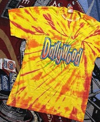 Vintage Dollywood Shirt Theme Park Medium Orange Tie Dye Souvenir Graphic Tee