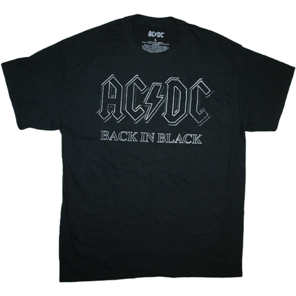 AC/DC Back in Black Men’s Graphic Print T-Shirt – NWT