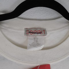 Vintage 90s Esprit Flower Block Graphic T-Shirt Sz Large White NWT Plant