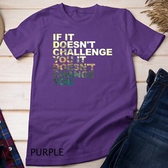 Challenge Yourself Motivational Quote Exercise Fitness Gym Unisex T-shirt