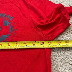 Adidas Soccer The Go-To Performance Tee Mens Large Red Climalite Graphic T-Shirt