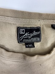 Vintage Karl Kani Men’s T-Shirt Size 2XL Tan Beige Hip Hop Shoulder Patches Y2K